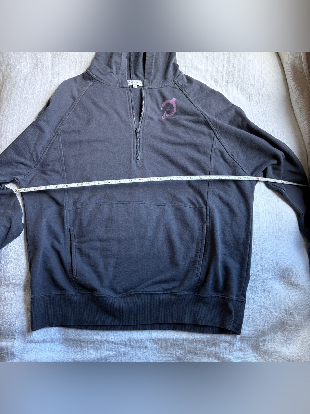 PELOTON Womens Make Your Mark Quarter Zip Hoodie Size Large Dark Gray - Picture 6 of 16